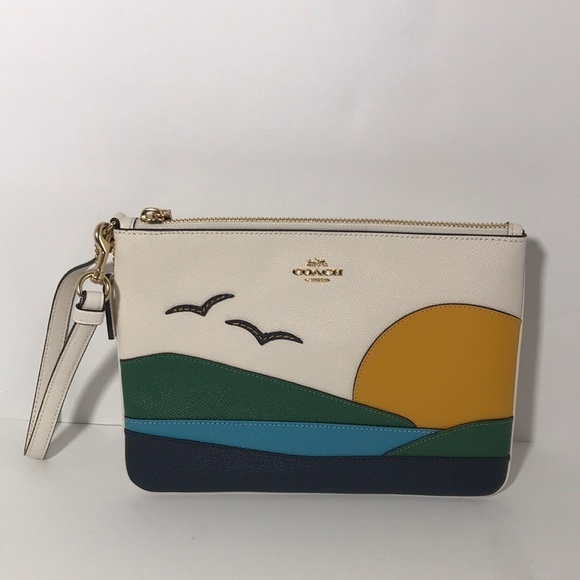 Coach Sunset Motif wristlet pouch - Picture 3 of 6